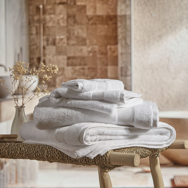 Plush Organic Cotton Towel Bundles - Arctic White