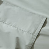 Percale Sage Green Flat Sheet Details