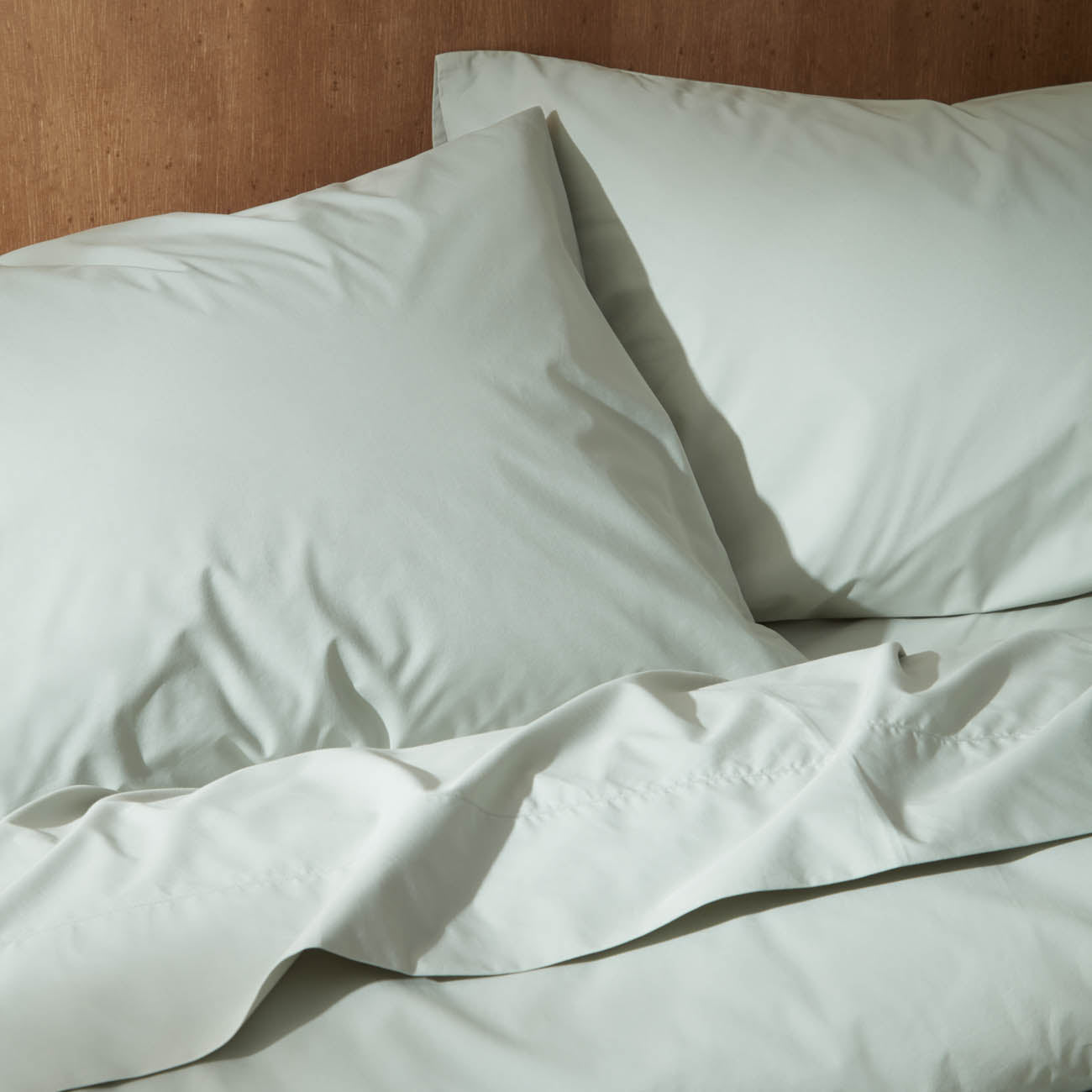 Percale Sage Green Flat Sheet