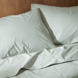Percale Sage Green Flat Sheet