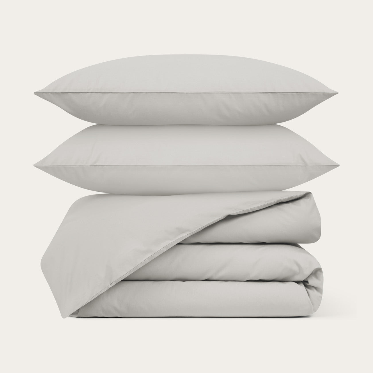Percale Cloud Grey Duvet Cover Set