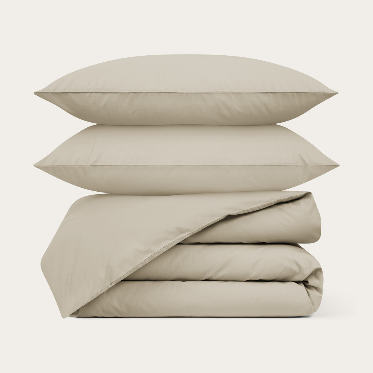 Percale Sand Duvet Cover Set