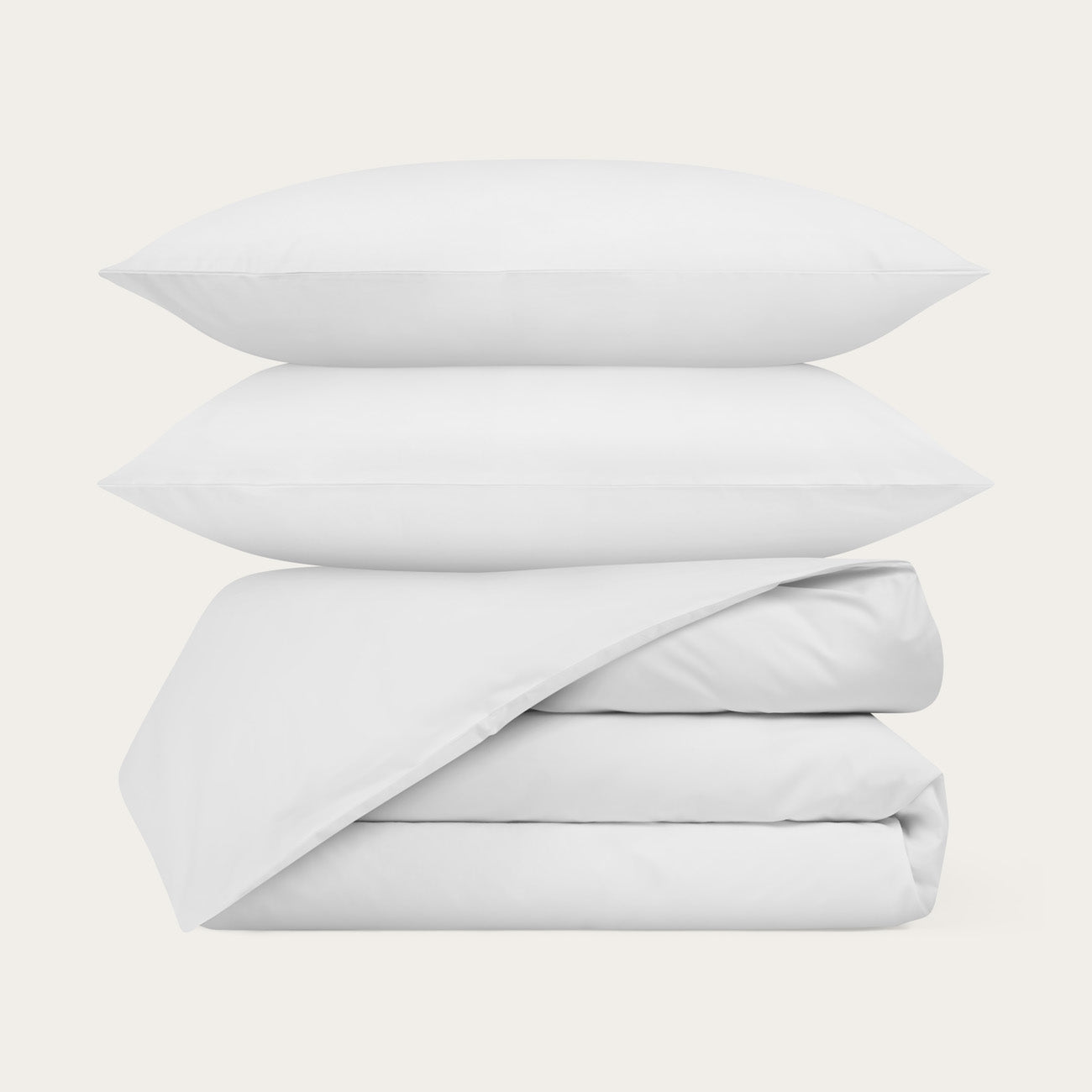 Percale Snow White Duvet Cover Set