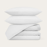 Percale Snow White Duvet Cover Set
