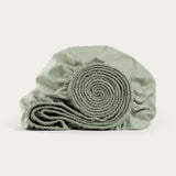 Percale Sage Green Fitted Sheet