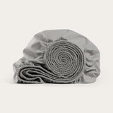 Percale Stone Grey Fitted Sheet