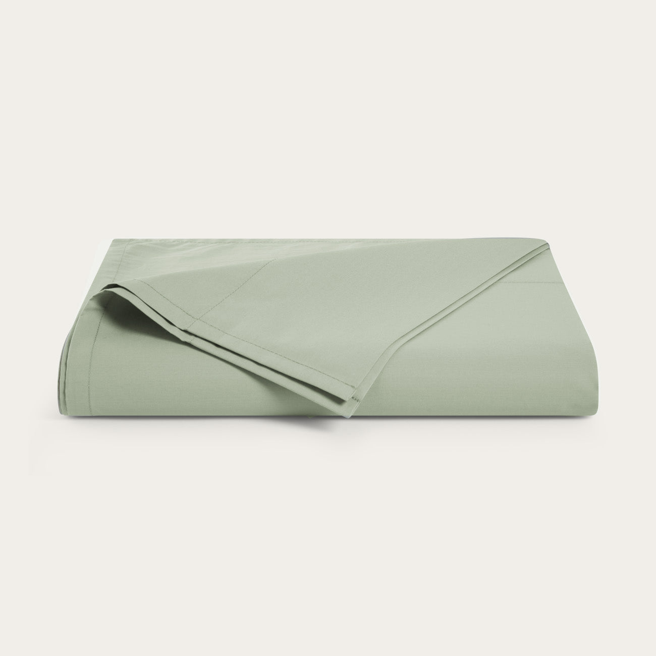 Percale Sage Green Flat Sheet