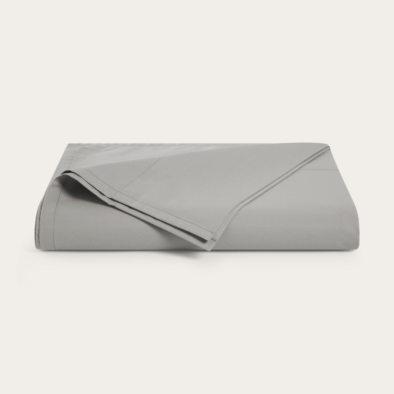 Percale Stone Grey Flat Sheet