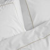Percale White Cord Beige bedding