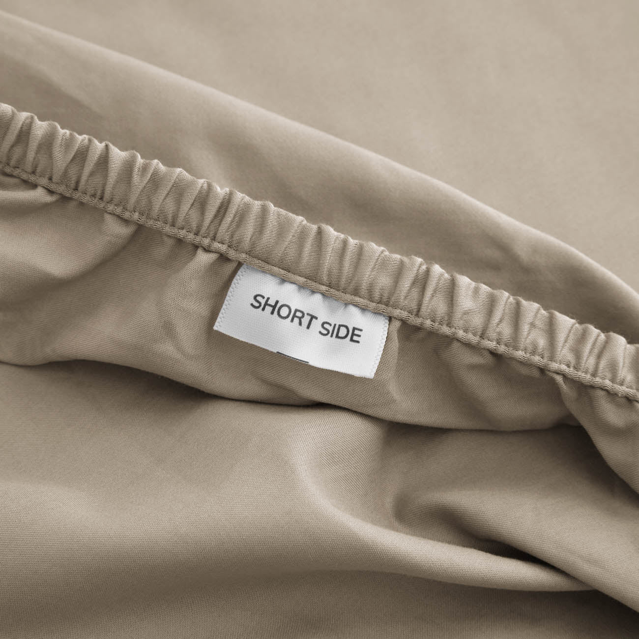 Sateen Natural Fitted Sheet Short Side