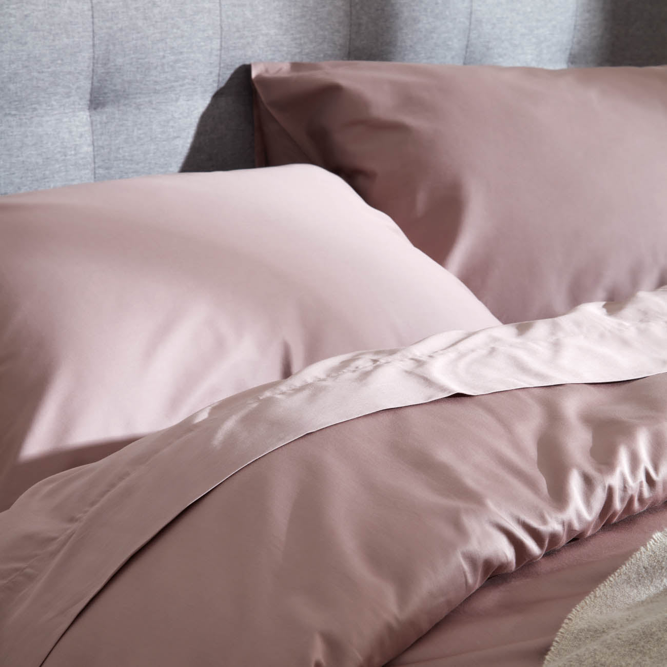 Sateen Dusty Rose Flat Sheet Bedding