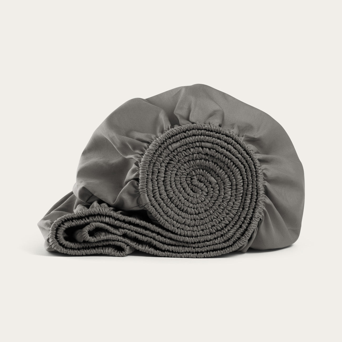 Sateen Charcoal Grey Fitted Sheet