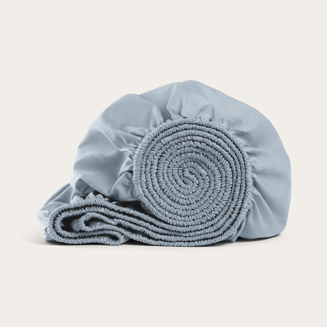 Sateen Ice Blue Fitted Sheet