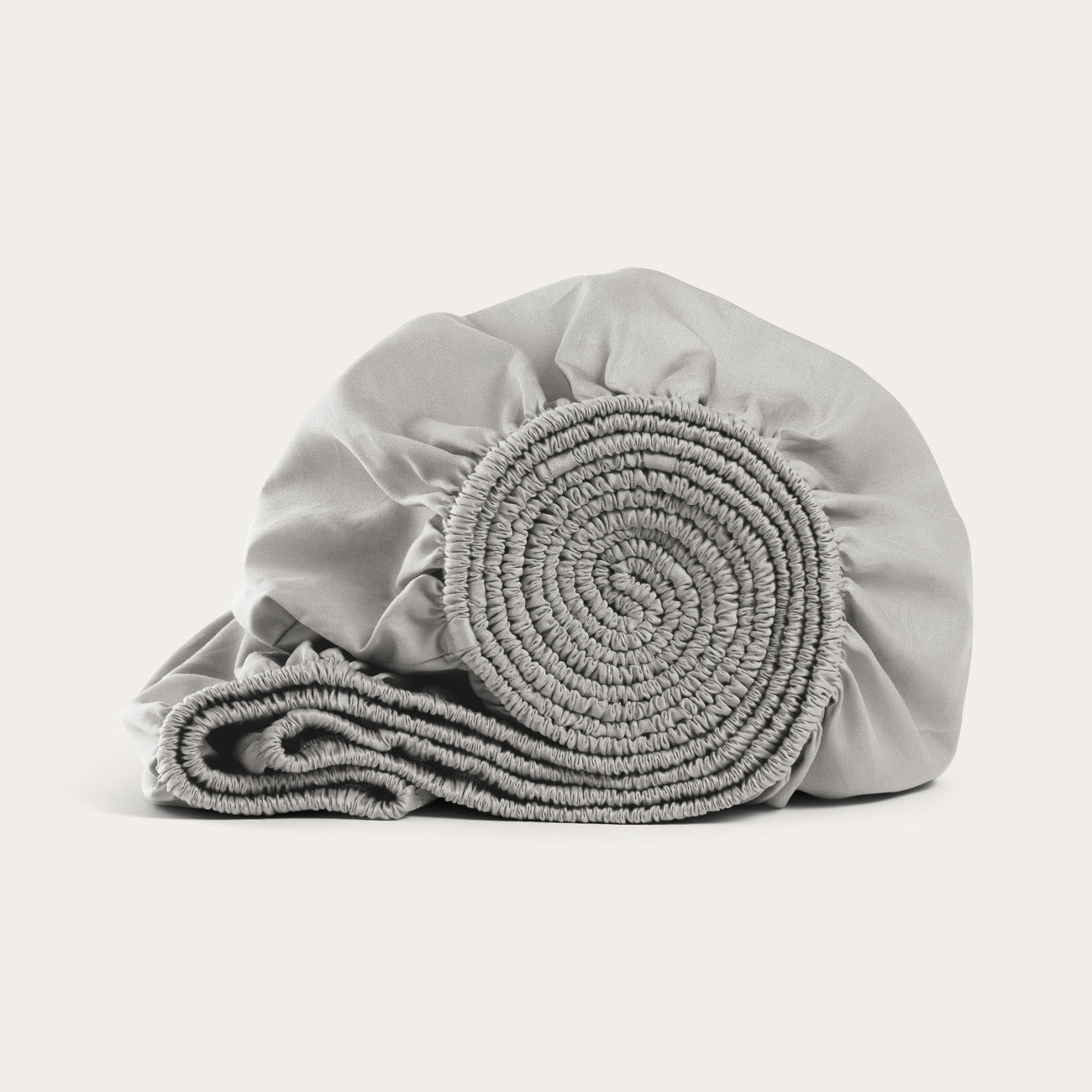 Sateen Light Grey Fitted Sheet