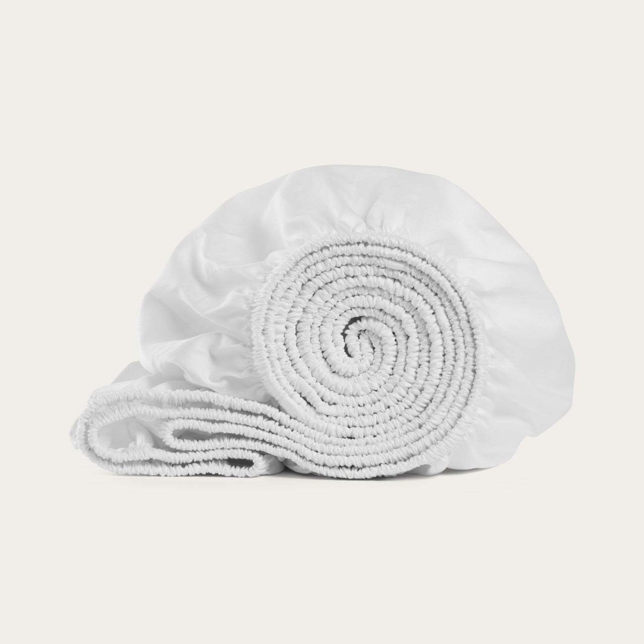 Sateen Snow White Fitted Sheet