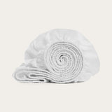 Sateen Snow White Fitted Sheet
