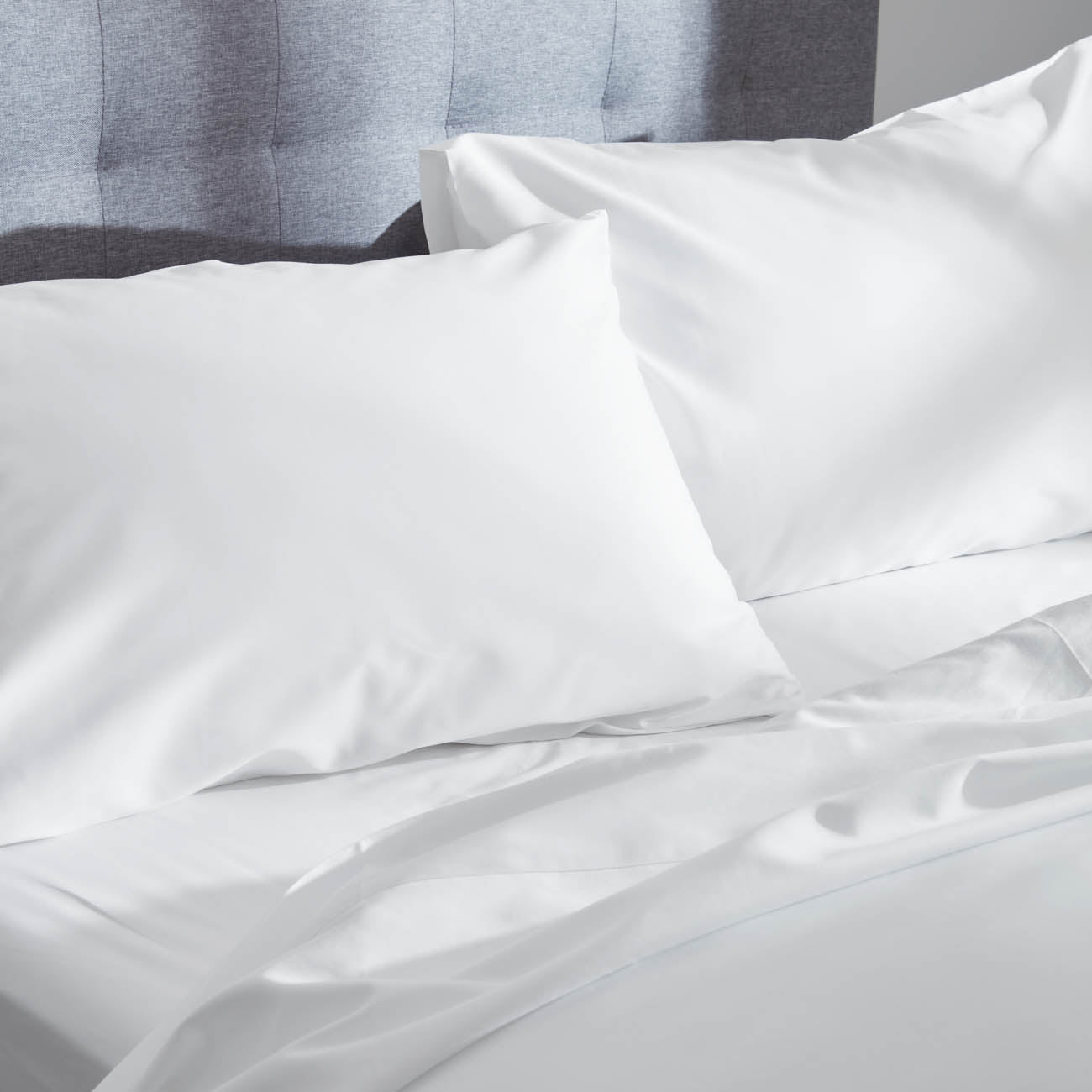 Sateen Snow White Pillow Case Bedding
