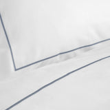Percale White Cord Blue Duvet Cover